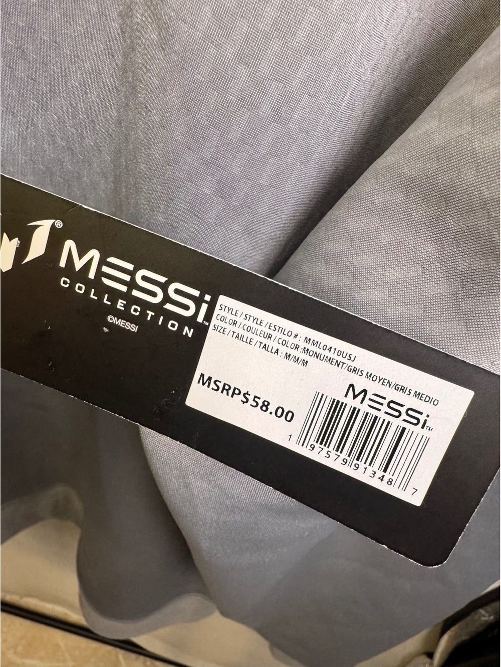 Messi Collection Men's Medium Gray Pullover Sweatshirt - Picture 5 of 8